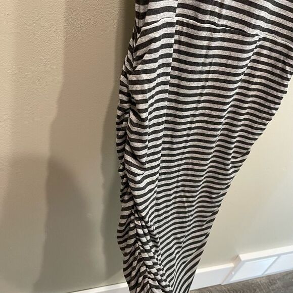Athleta Striped Tee Dress in Charcoal Heather Gray - Size: Medium - Picture 7 of 9